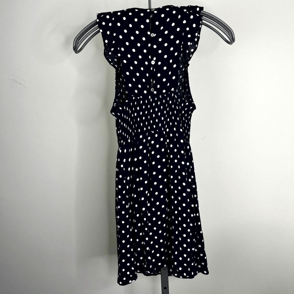 Altar'd State Navy Polka Dot 100% Rayon Dress Size Small